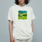 dolphineの日本の原風景　棚田 Organic Cotton T-Shirt