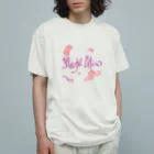 宇宙キャンプのリキッドフォント Magic Potion オーガニックコットンTシャツ