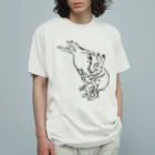 HOUSOの鳥獣戯画現代版　組体操 Organic Cotton T-Shirt