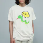 okuraokuraのどう見てもヘビ Organic Cotton T-Shirt