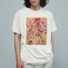 Atelier-Hironのピンクドラゴン オーガニックコットンTシャツ