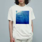 氷紋美術館の天恵〜JapanBlue〜始まりの青 オーガニックコットンTシャツ