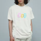 ざわざわするみつばのゆる線三色にゃんこ Organic Cotton T-Shirt