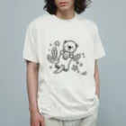 イラストレーター森さやかのラッコちゃんグッズ オーガニックコットンTシャツ