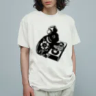 小梅製作所のDJ小梅（DJシャオメイ、DJうさぎ）黒 Organic Cotton T-Shirt