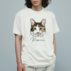 みきぞーん｜保護猫 ミッキー画伯と肉球とおともだちのpopuri オーガニックコットンTシャツ