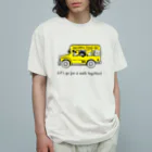 toneko's shopの柴犬×バス_トネコ Organic Cotton T-Shirt
