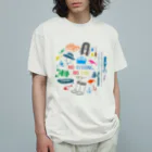 ワカボンドの釣りに行こうか_カラフル オーガニックコットンTシャツ