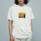 よよよ堂の笹ヶ峰高原の親子 オーガニックコットンTシャツ