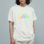 isaisaiisaaのカラフル傘 オーガニックコットンTシャツ