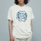 nishimori lauraの明日咲く青い花 オーガニックコットンTシャツ