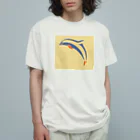 PCS-Gの幸せのイルカ オーガニックコットンTシャツ