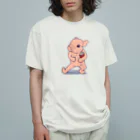 TAKE-TONのミニブタポップコーン Organic Cotton T-Shirt