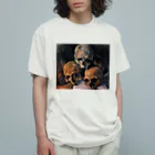 世界美術商店の積み重ねた骸骨 / Pyramid of Skulls オーガニックコットンTシャツ