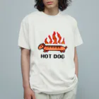 徒然ドッド.のホットドッグ オーガニックコットンTシャツ