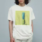 jsprintstudioのパイナップル夏 オーガニックコットンTシャツ