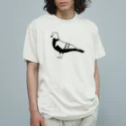 chicodeza by suzuriの鳩のシルエット オーガニックコットンTシャツ