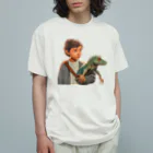 桜音ことこ企画の都会に来た少年とイグアナ Organic Cotton T-Shirt