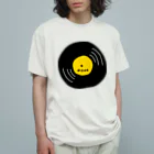 やきぱんのゆるてがきレコード黄 オーガニックコットンTシャツ