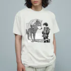 桜音ことこ企画の雪原の少年とオオカミ Organic Cotton T-Shirt