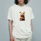 🐾風太🐾のもふもふくまちゃん オーガニックコットンTシャツ