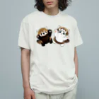 mofusandのレッサーパンダにゃん オーガニックコットンTシャツ