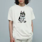 noe_to_meg (ノエとめぐ)のにんまりパイドブヒ オーガニックコットンTシャツ