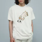 noe_to_meg (ノエとめぐ)のねんねチラリクリームブヒ オーガニックコットンTシャツ