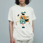 桜音ことこ企画の小鳥と少女のベンチ Organic Cotton T-Shirt