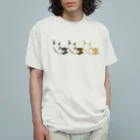 【お店】ボーダーコリーのモクのへそてんいぬ(三兄弟) オーガニックコットンTシャツ