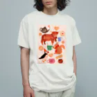 ogura kyoko illustrationのスコットランドの仲間たち オーガニックコットンTシャツ