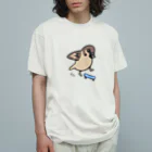 monomawaruのスケートボードでジャンプするスズメ Organic Cotton T-Shirt