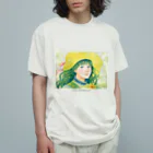 kazuyo online store【suzuri】　　　　　　　　　　　　　　　　　　　　　　　　　　　　　　　　　　　　　　　　　　　　　　　　　　　　　　　　　　　　　　　　の作品「間奏曲」の女の子 オーガニックコットンTシャツ