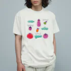 Aランチサラダ付SHOPの夏野菜たち オーガニックコットンTシャツ