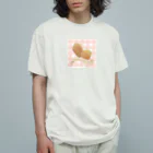 Oriko's Tea Roomのマドレーヌ　ピンクギンガムチェック オーガニックコットンTシャツ