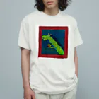 funny dragonの赤い額の中のドラゴンさん Organic Cotton T-Shirt