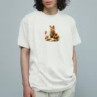 桜音ことこ企画の柴犬の花屋v2 オーガニックコットンTシャツ