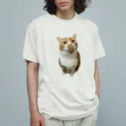 robi_hakuのまるまるロビンくん オーガニックコットンTシャツ