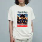 JUNの平和の祈り 02 オーガニックコットンTシャツ