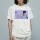 生物＝ケモノのヲ店のハットする(ハト)胸の鼓動 オーガニックコットンTシャツ