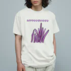 Saffierのムラサキナギナタタケ オーガニックコットンTシャツ