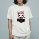 Vasetti_pressの可愛いドラマーのネコちゃん Organic Cotton T-Shirt