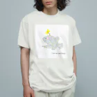 エフェメラル フラワーアートの花チョウチンアンコウ オーガニックコットンTシャツ Organic Cotton T-Shirt