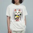 GENRYUの招き猫・恵比寿天 Organic Cotton T-Shirt