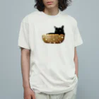 MKPoppp! shopのカゴの中の猫🐈‍⬛ オーガニックコットンTシャツ