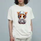 Vasetti_pressのパーカーを着ているネコちゃん Organic Cotton T-Shirt