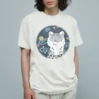 まりもの宇宙ユキヒョウ オーガニックコットンTシャツ