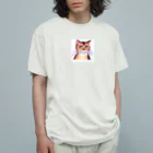 たかこのかわいい猫　ティナちゃん オーガニックコットンTシャツ