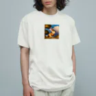 mikkunchamaのかわいいうさぎのイラストグッズ オーガニックコットンTシャツ