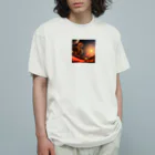 かえぴょんの赤い美味しそうな宇宙 Organic Cotton T-Shirt